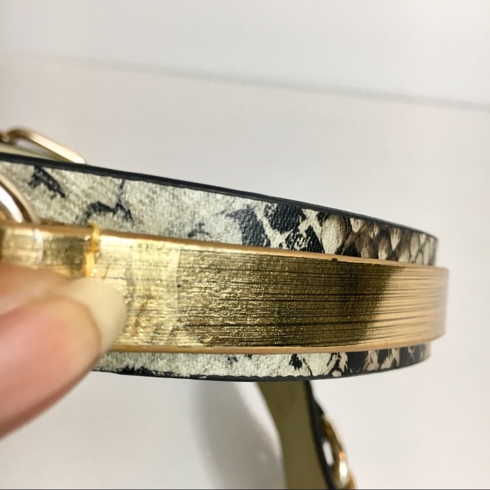 Bcbg Maxazria snake skin and gold belt - Picture 6 of 7